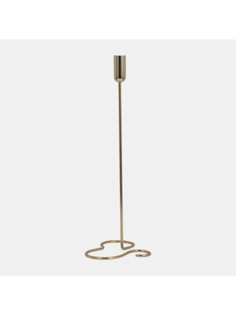 SageBrook Home Metal 16" Squiggly Base Taper Candleholder Gold